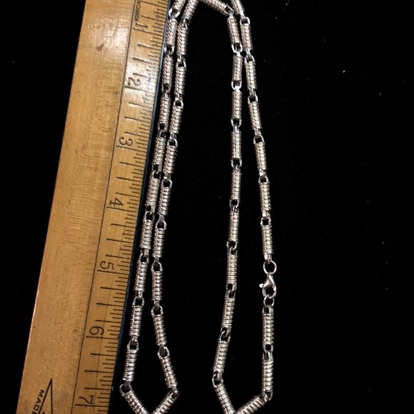 3 oz. Italian 925 Sterling Silver Barrel Chain 30" - Stunning! - Picture 6 of 6